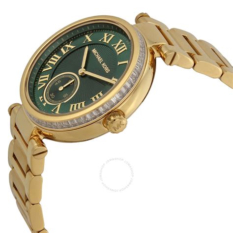 michael kors watch gold with green emerald|michael kors green.